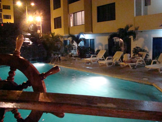 Pool and Beach at night Hotel Sun Palace